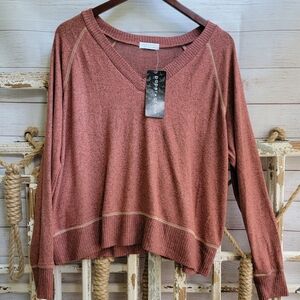 Paper Crane V-Neck Sweater